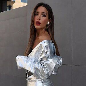 🆕 ZARA METALLIC CROPPED JACKET | ZARA JACKET